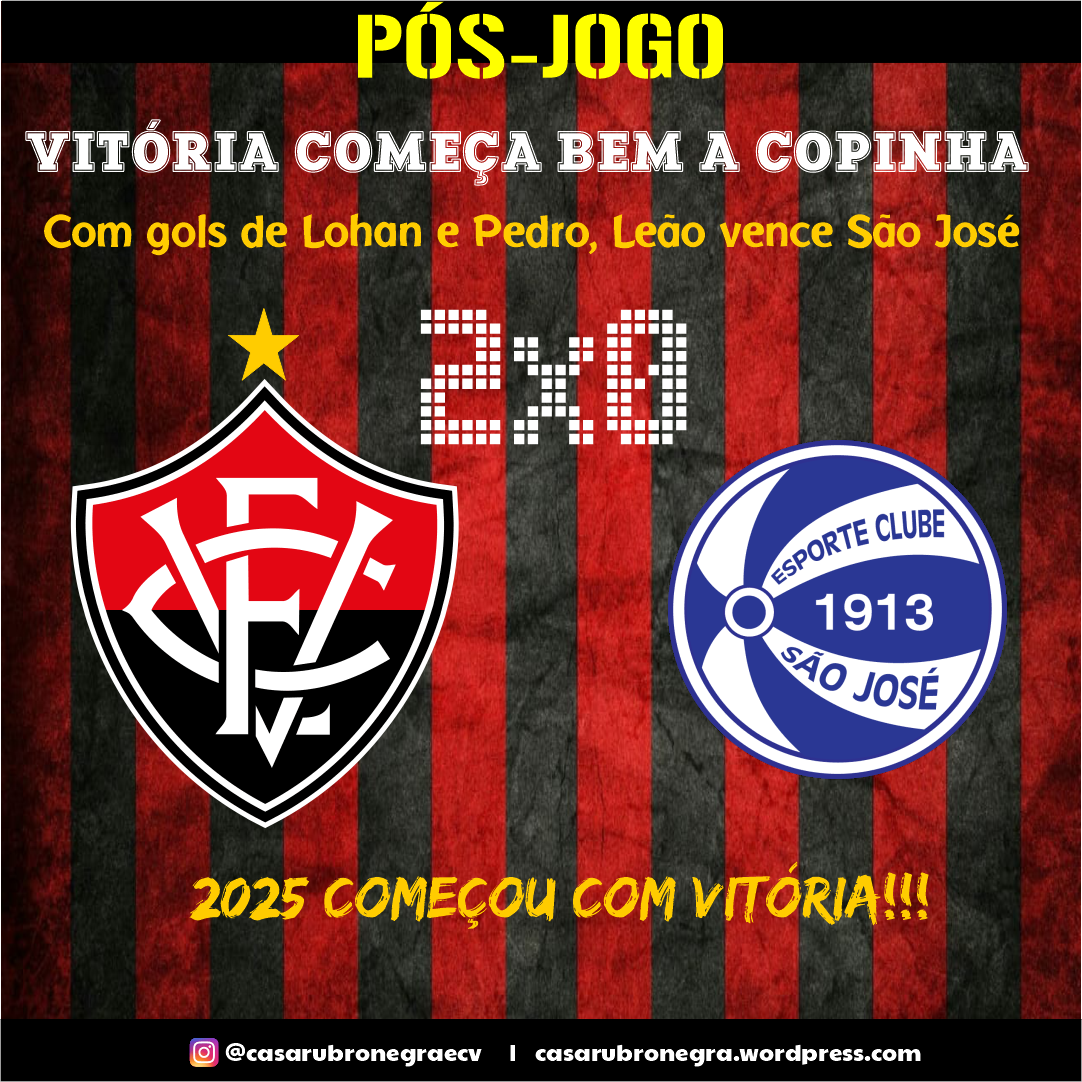 Com gols nos minutos finais da partida, Vitória vence São José na estreia da Copinha 2025