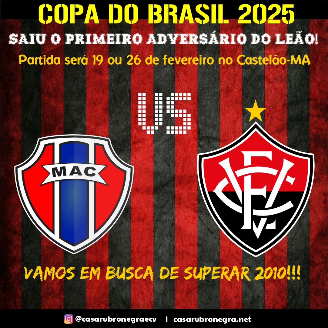 Vitória conhece primeiro adversário da Copa do Brasil 2025