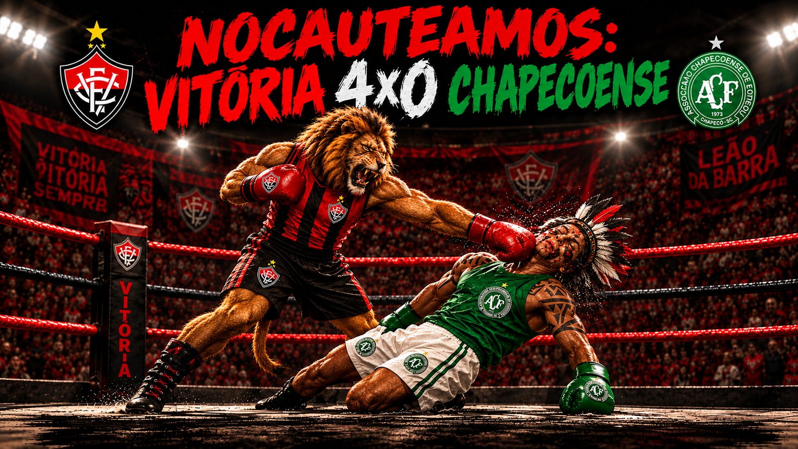 NOCAUTEAMOS: Vitória 4×0 Chapecoense