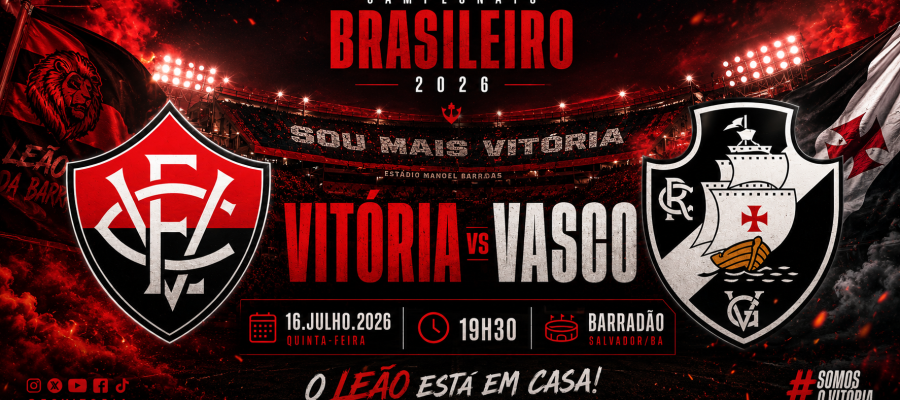 Vitória encara o Vasco no Barradão nesta quinta-feira